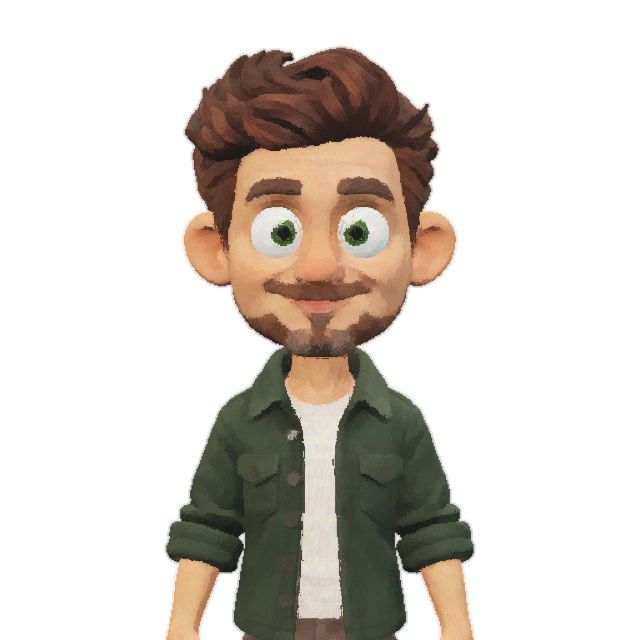 Painterly 3D portrait of Kyle Parsons